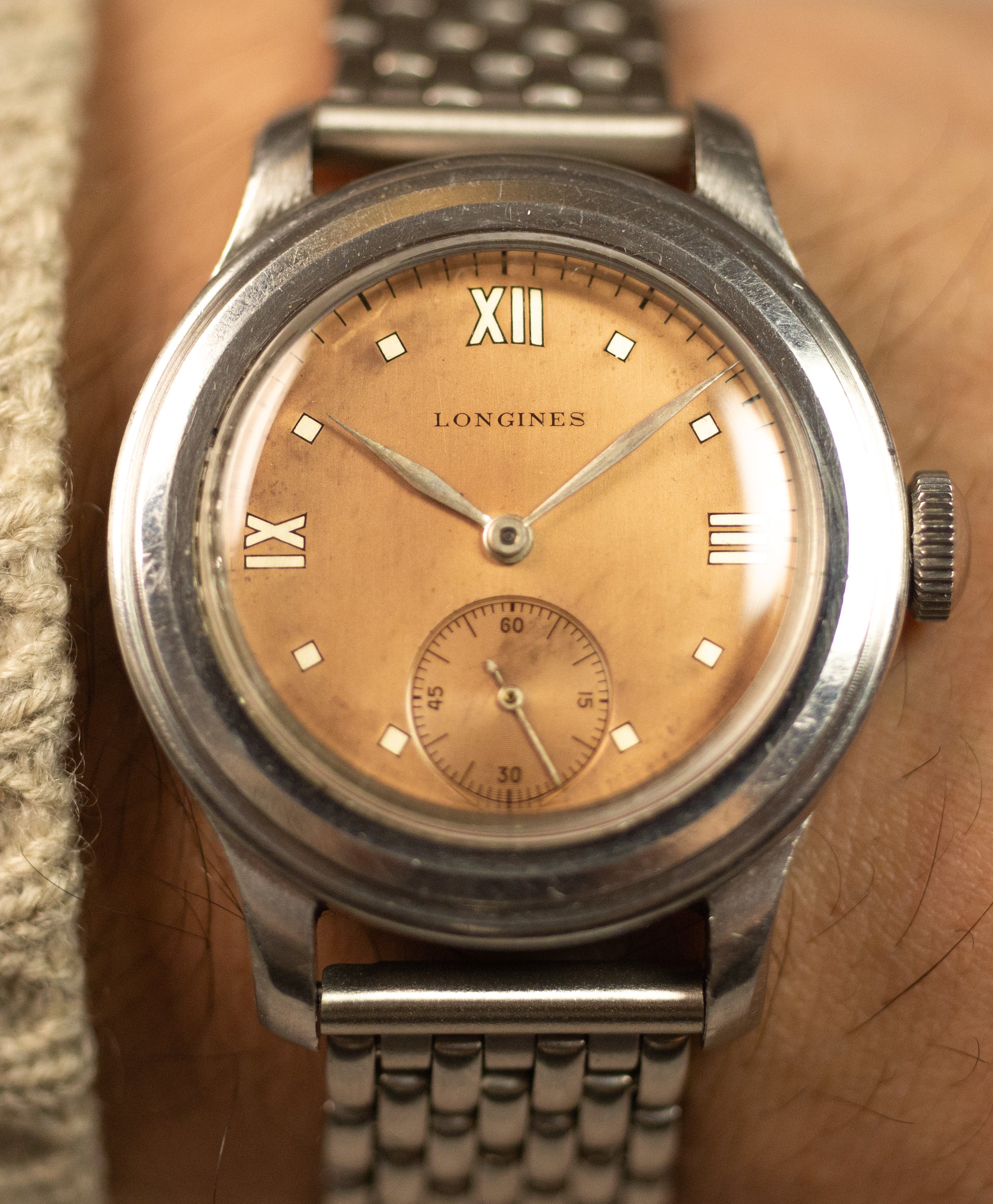 Longines Sei Tacche Salmon Dial