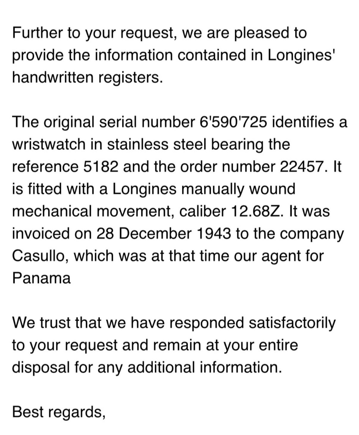 Longines Sei Tacche Salmon Dial