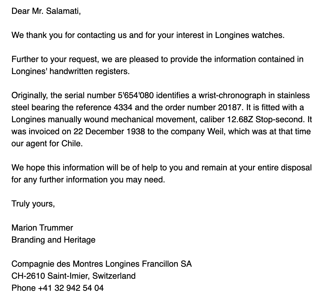 1938 Longines Chronostop ❌SOLD❌