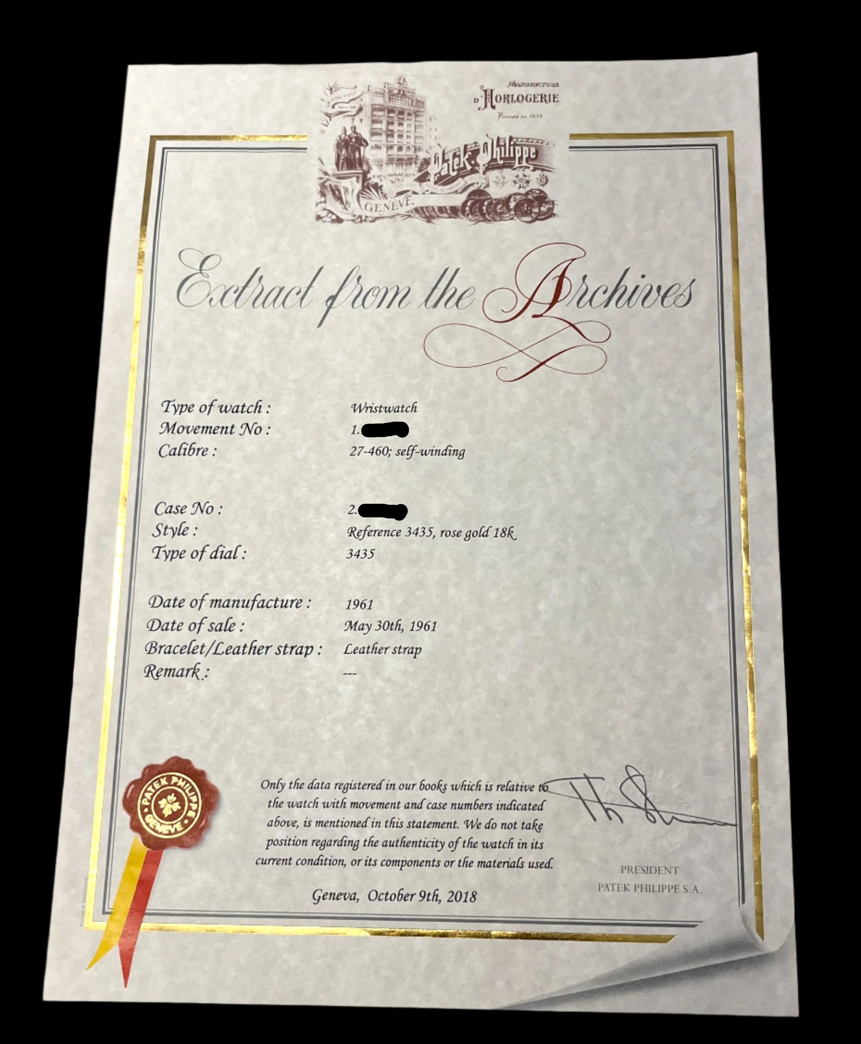 Patek Philippe 3435R Calatrava ❌SOLD❌